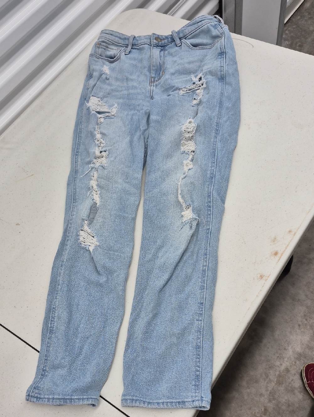 Hollister Light Blue Highrise Mom Jeans Vintage Stretch